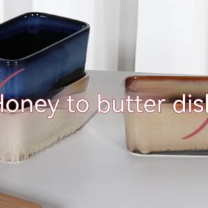 Kiln Baked Butterboat Rectangular Western Style With Lid Butter Storage Box Set