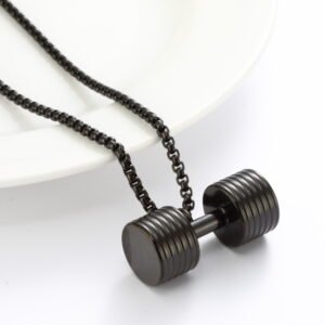 Multi-piece Dumbbell Pendant Necklace Key Body