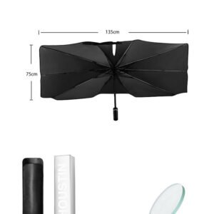 Super Strong Sunscreen Folding Compact Portable Rain And Rain Strong Car Umbrella